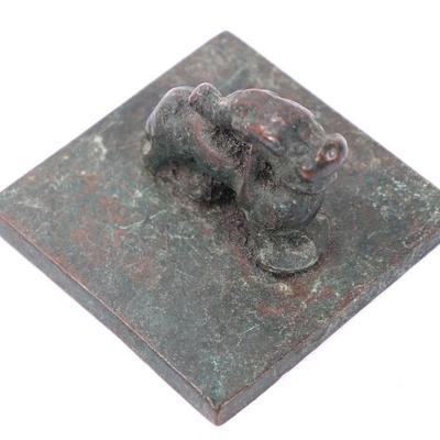 Sale Photo Thumbnail #385: Lot 385 chinese bronze seal stamp dragon