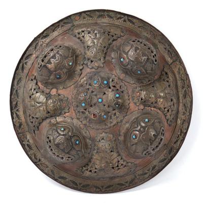 Sale Photo Thumbnail #71: Lot 71 fine tibetan shield 19th century