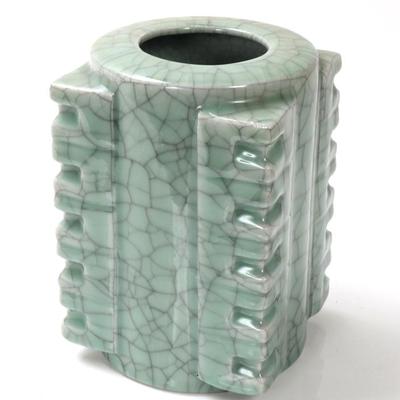Sale Photo Thumbnail #371: Lot 371 chinese celadon glazed porcelain vase