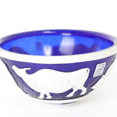 Sale Photo Thumbnail #402: Lot 402 chinese peking glass bowl bull