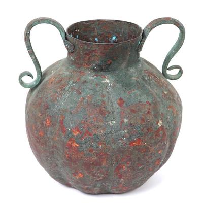 Sale Photo Thumbnail #147: Lot 147 old bronze gourd form vessel