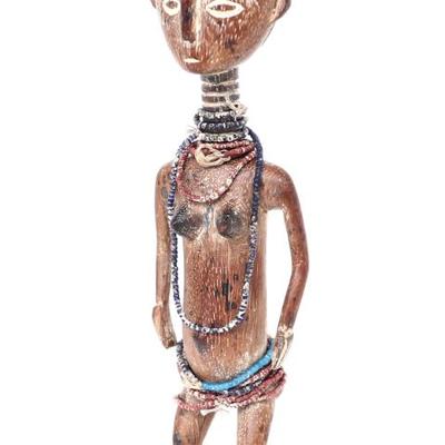 Sale Photo Thumbnail #472: Lot 473 ashanti wood standing female statue