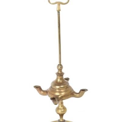 Sale Photo Thumbnail #275: Lot 275 19th century indian oil lamp