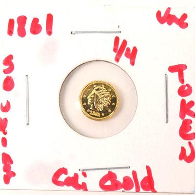 Sale Photo Thumbnail #457: Lot 458 unc souvenir cali gold token