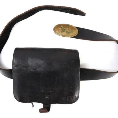 Sale Photo Thumbnail #66: Lot 66 confederate cs reproduction pouch belt set