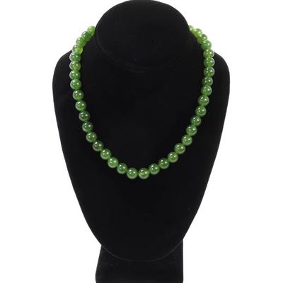 Sale Photo Thumbnail #76: Lot 76 beautiful light green jade style beaded necklace