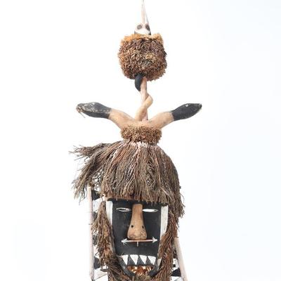 Sale Photo Thumbnail #429: Lot 430 wonderful wood carved eccentric mask png