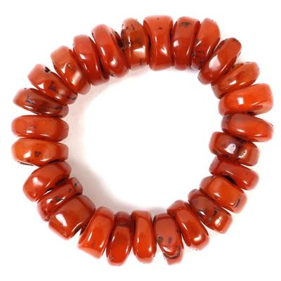 Sale Photo Thumbnail #117: Lot 117 beautiful amber disc bead bracelet