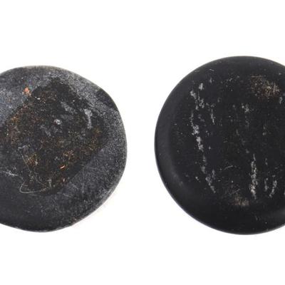 Sale Photo Thumbnail #505: Lot 506 pair of lava rock konani playing stones