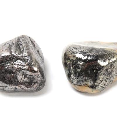 Sale Photo Thumbnail #208: Lot 208 beautiful lot of two bright silver nuggets