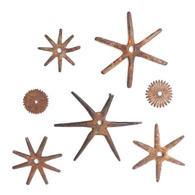 Lot 17 collection of excavated iron spiked spurs 16th c.