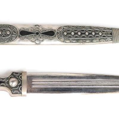 Sale Photo Thumbnail #54: Lot 54 ornate caucasian kindjal dagger 20th c.