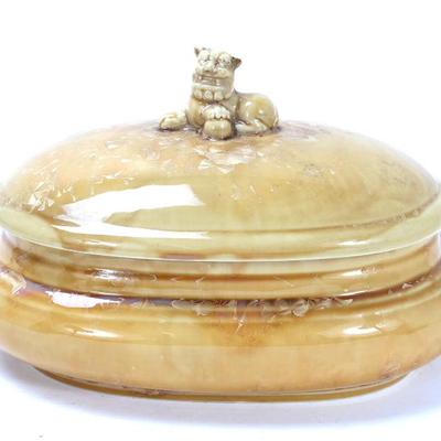 Sale Photo Thumbnail #365: Lot 365 chinese porcelain foo lion lidded pot