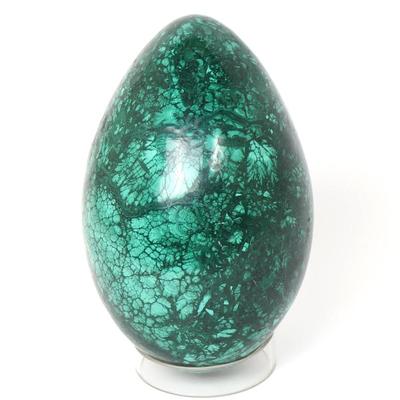 Sale Photo Thumbnail #216: Lot 216 large polished malachite egg 12lbs