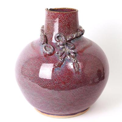 Sale Photo Thumbnail #411: Lot 411 decorative chinese plum glazed vase
