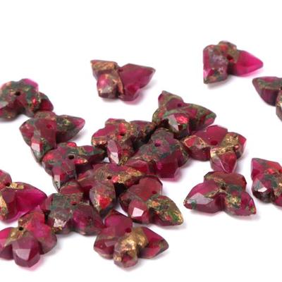 Sale Photo Thumbnail #111: Lot 111 lovely group of raw ruby butterfly beads