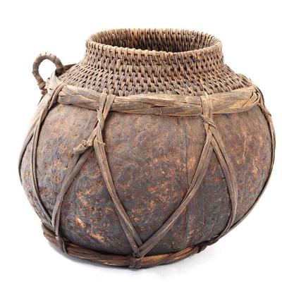 Sale Photo Thumbnail #445: Lot 446 philippines rattan wrapped coconut cup
