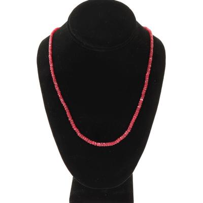 Sale Photo Thumbnail #99: Lot 99 beautiful ruby beaded necklace