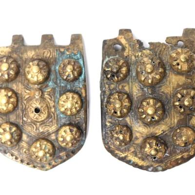 Sale Photo Thumbnail #96: Lot 96 bulgarian ladies gilt brass belt buckles 19th c.