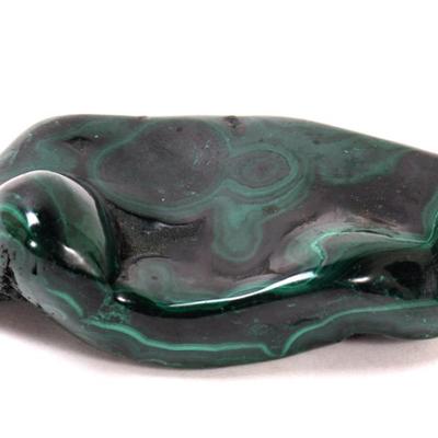 Sale Photo Thumbnail #207: Lot 207 beautiful dark green freeform malachite specimen