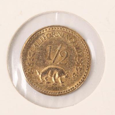 Sale Photo Thumbnail #163: Lot 163 california 12 gold penny 1858