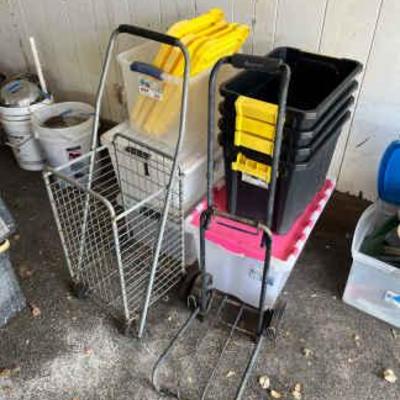 KSG099 8 Storage Bins And 2 Metal Carts