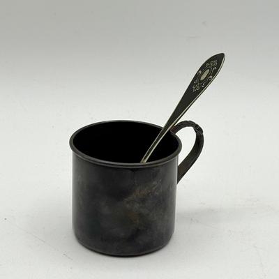 Silverplate Cup & Spoon
