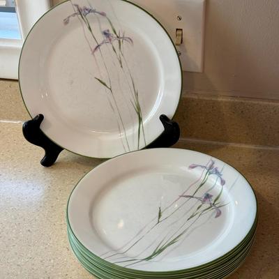 (10) Corelle Shadow Iris Plates