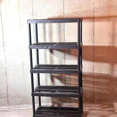 Keter - Five Tier Black Plastic Storage Shelf 