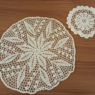 (2) Handmade White Doilies