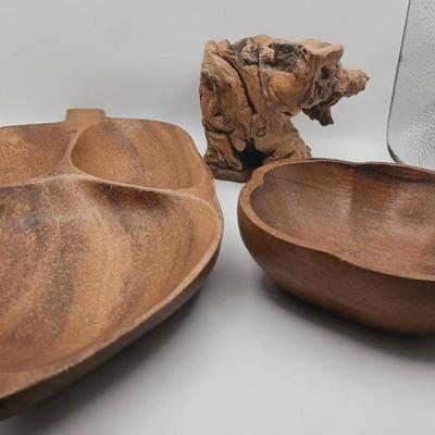 (3) Wood Pieces