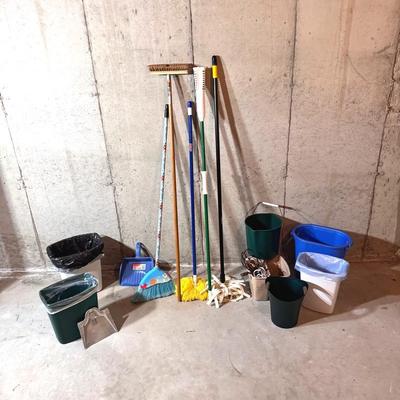 Cleaning Tools And Trash Cans