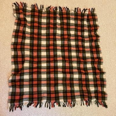 100% Wool Plaid Throw Blanket
