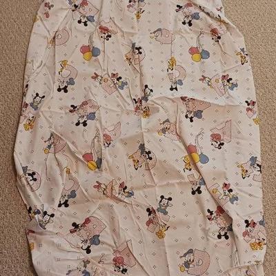 Mickey Mouse Themed 100% Cotton Fitted Crib Sheet