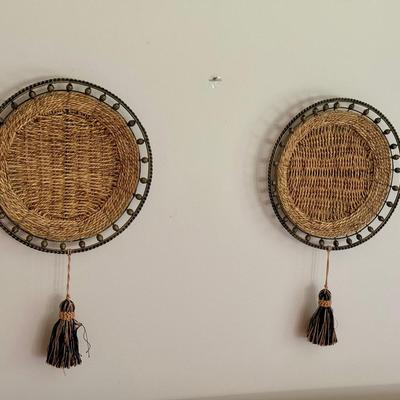 (2) Decorative Woven Wall Hangings