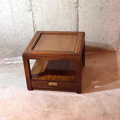 Bassett - Square End Table With Wicker Top