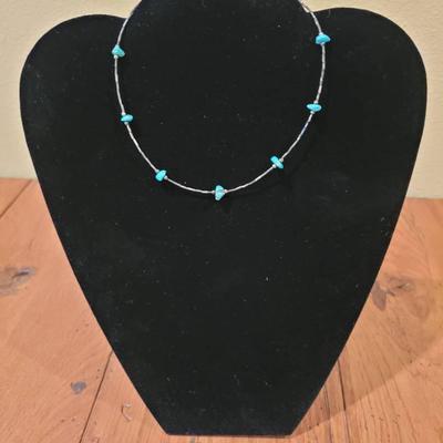 Turquoise Neclace And Earrings