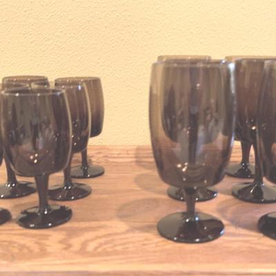 Gorham Reizart Brown Goblets 2 Sizes 