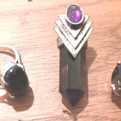 Gem Pendants And Ring