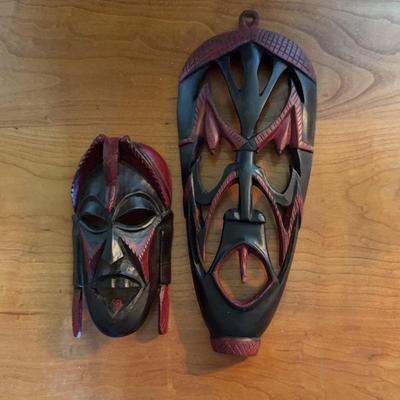 Kenyan Maasai Tribal Masks Wood