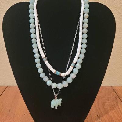Stone (Jade?) Necklaces