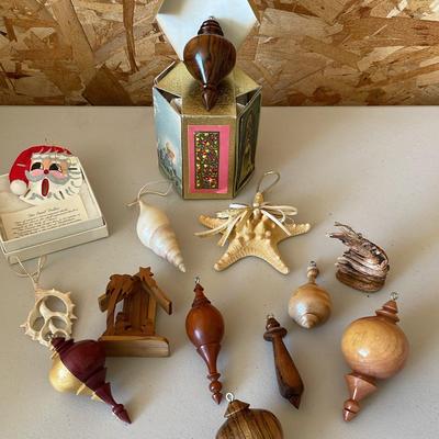 Wood Holiday Ornaments 