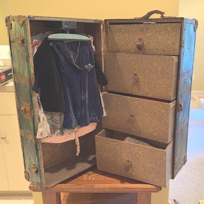 Doll Steamer Trunk Full of Clothing-Early 20th Century 