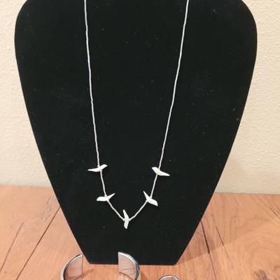 Checkerboard Bracelet & Birds on a Necklace