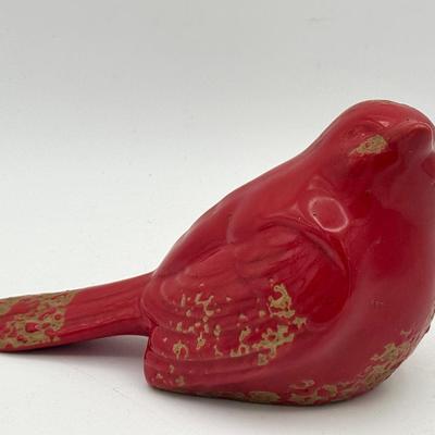 Red Ceramic Bird 