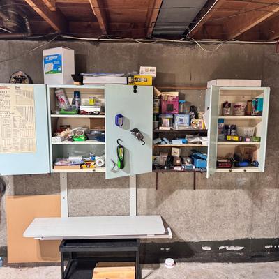 Cabinets And Shelves Of Supplies And Hardware  