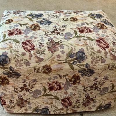 Floral Ottoman With Removable Cover