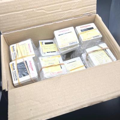 Box of Slides Labeled “Quabbin Slides”