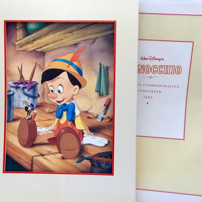 Official Disney Pinocchio Lithograph Print