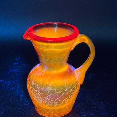 UV Reactive Crackle Glass Pitcher